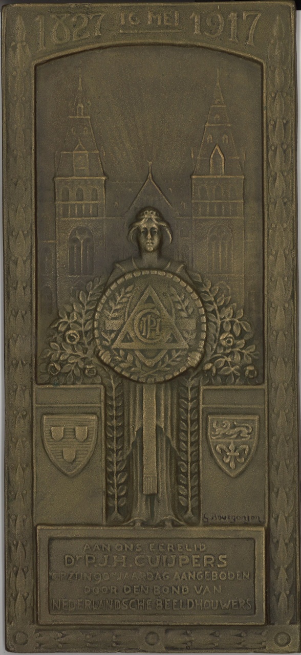 Plaquette bij gelegenheid van de 90e verjaardag van P.J.H. Cuypers