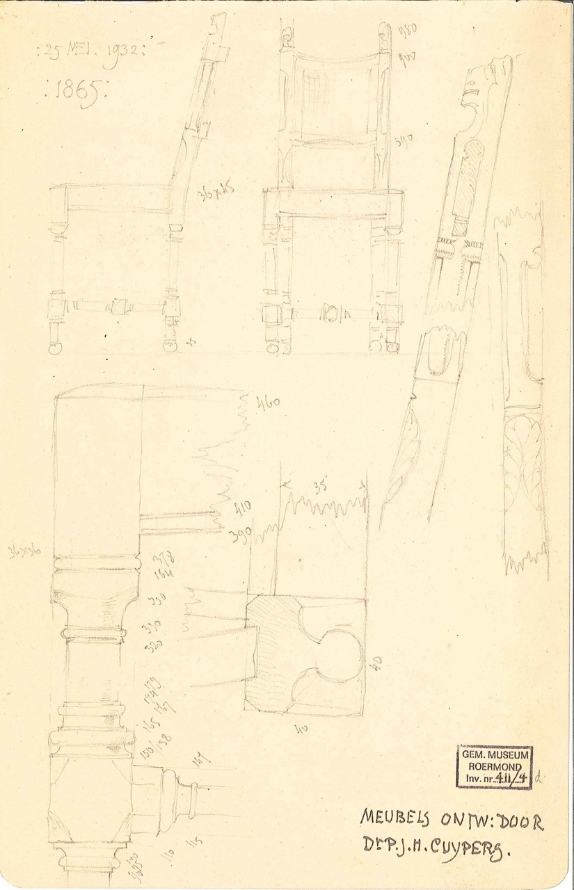 Ontwerptekening door Dr. P.J.H. Cuypers