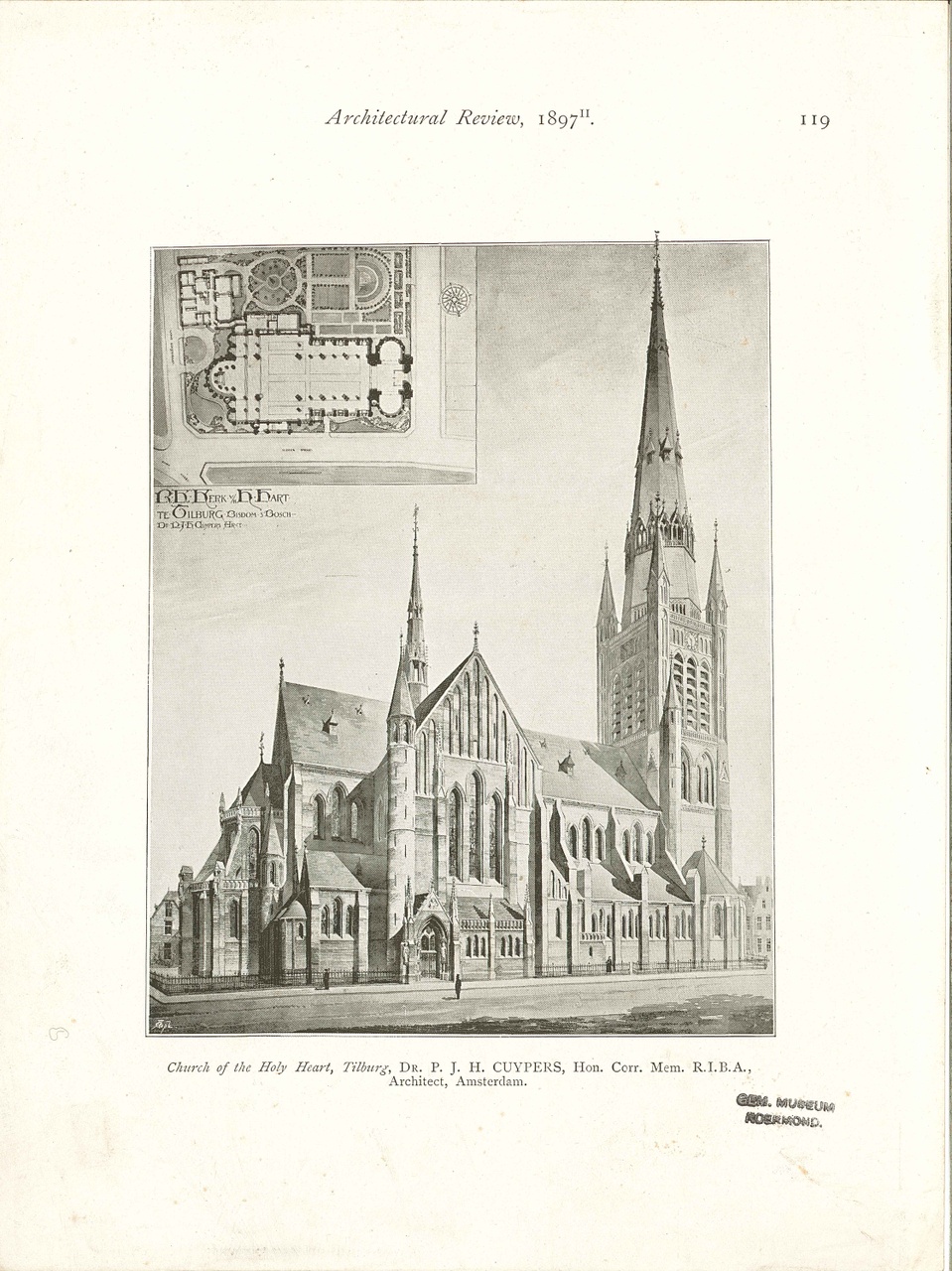 Drie afbeeldingen uit: Architectural Review 1897