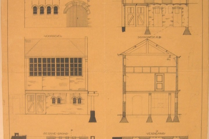 Bestektekening uitbreiding van de Kunstwerkplaatsen Cuypers & Co.