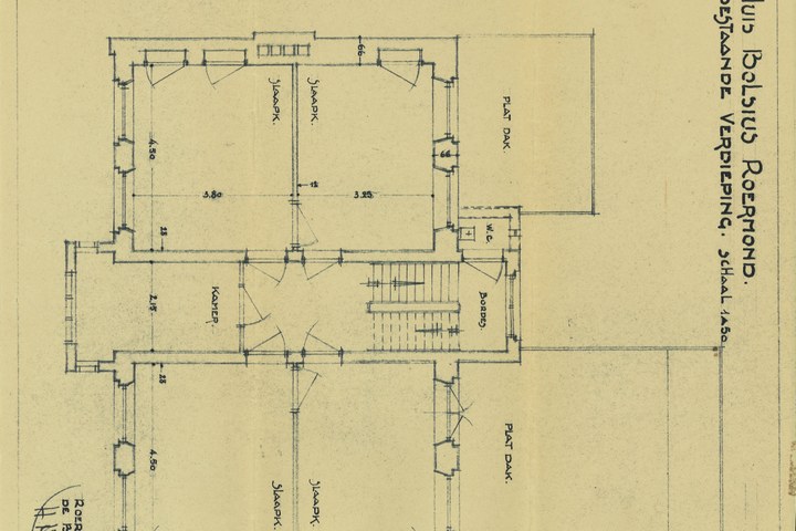 Map met tekeningen en bestek betreffende de verbouwing van het woonhuis Andersonweg 10 (voorheen Maastrichterweg 3), in opdracht van Mr. F.J. Bolsius.