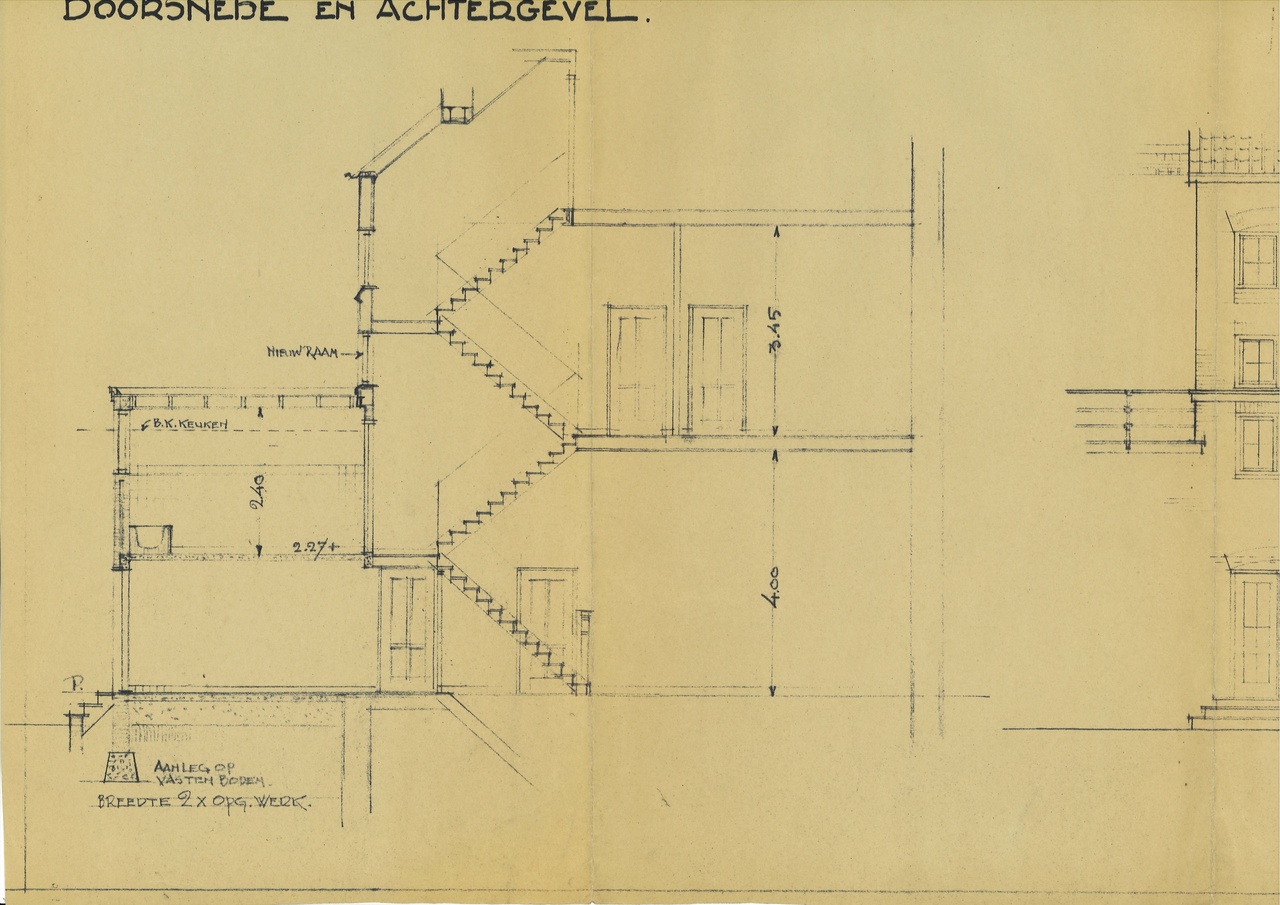 Map met tekeningen en bestek betreffende de verbouwing van het woonhuis Andersonweg 10 (voorheen Maastrichterweg 3), in opdracht van Mr. F.J. Bolsius.