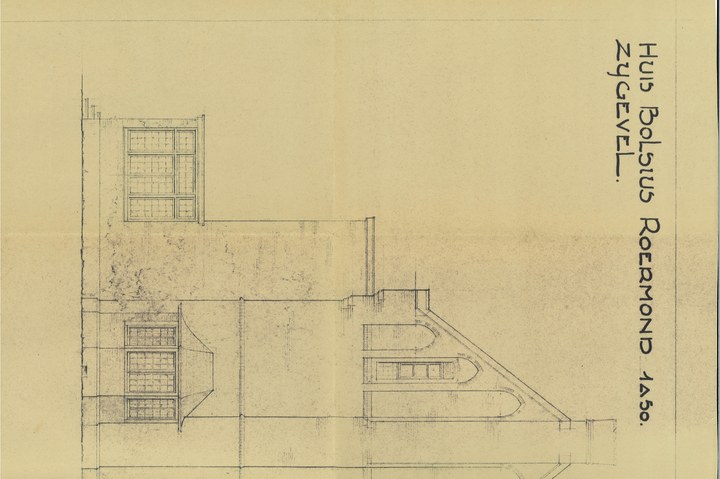 Map met tekeningen en bestek betreffende de verbouwing van het woonhuis Andersonweg 10 (voorheen Maastrichterweg 3), in opdracht van Mr. F.J. Bolsius.