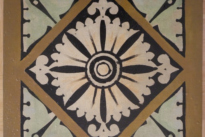Banderol met bloemmotief