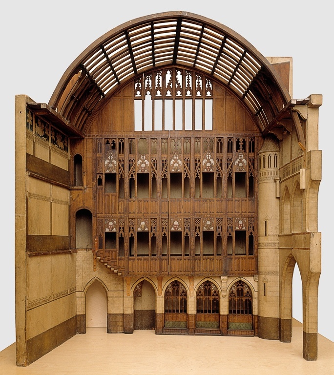 Maquette van de hal van kasteel De Haar te Haarzuylens