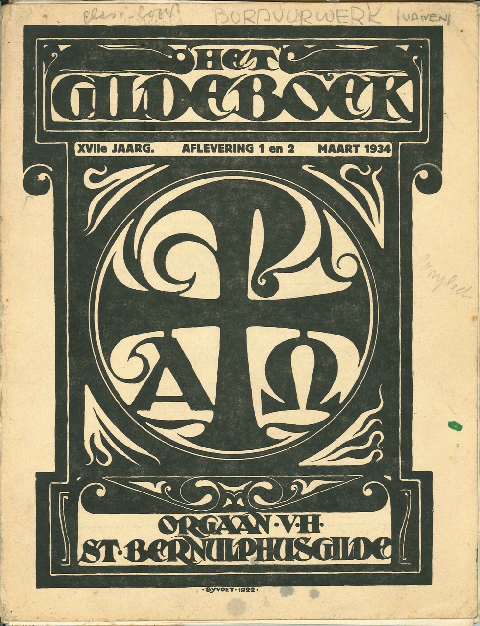Het GILDEBOEK, orgaan van het St. Bernulphusgilde, maart 1934, afleveringen 1 en 2 van de 17de jaargang.