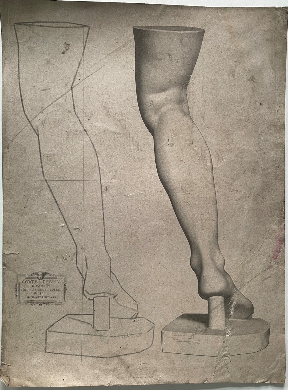Schets uit tekenleerboek "Cours de Dessin", eerste deel. Plaat 29,