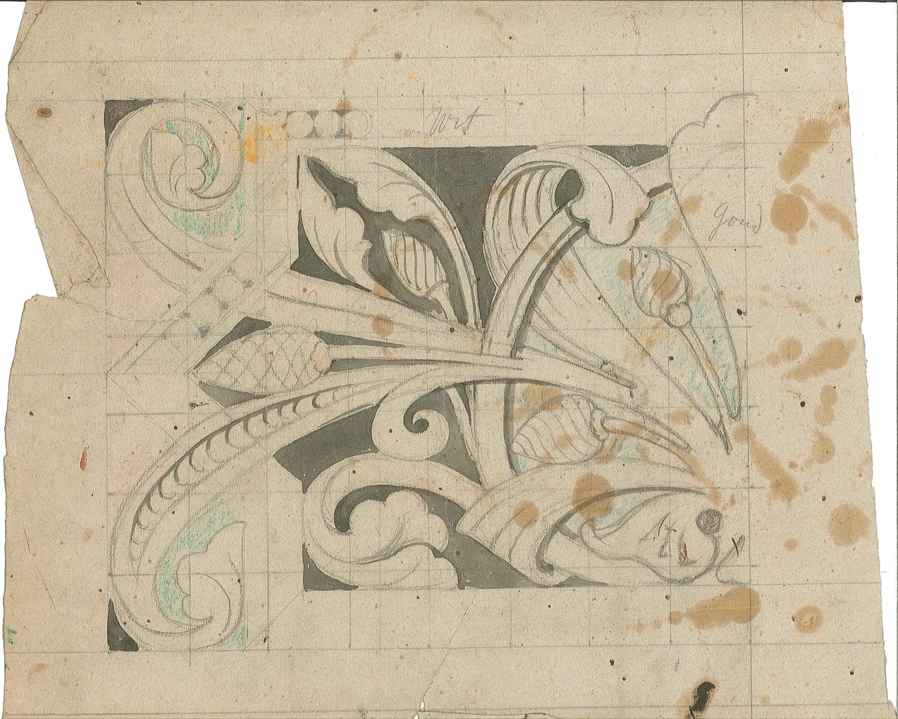 Ontwerp voor ornamentering met florale motieven